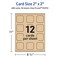 Avery Kraft Brown Square Cards, 2" x 2" Square Rounded Corners